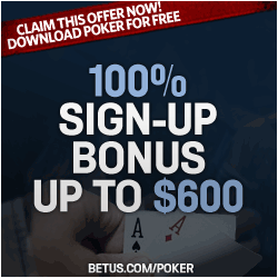Bet US Poker $600 Bonus